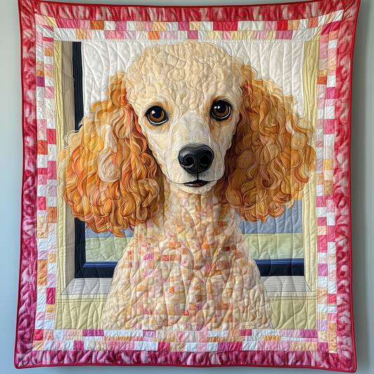 Pink Poodle Quilted Blanket GFTOAB446