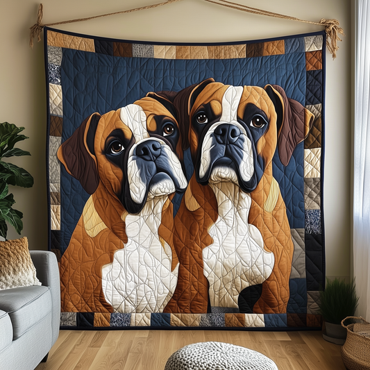 Boxer Dog Quilted Blanket GFTOAB469