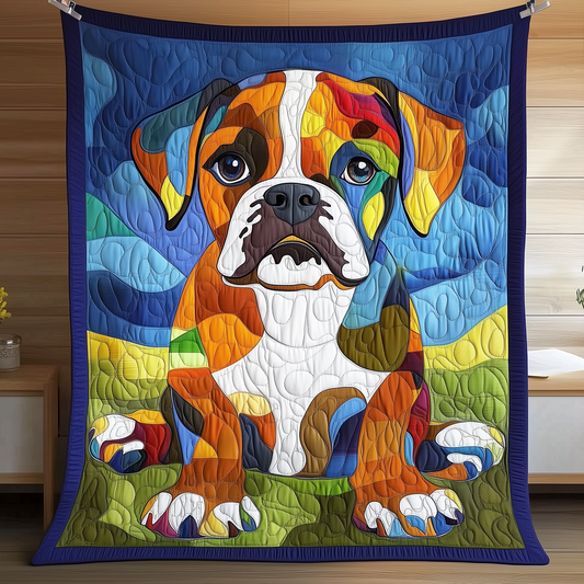 Boxer Dog Quilted Blanket GFTOAB473