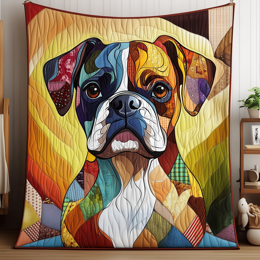 Boxer Dog Quilted Blanket GFTOAB478