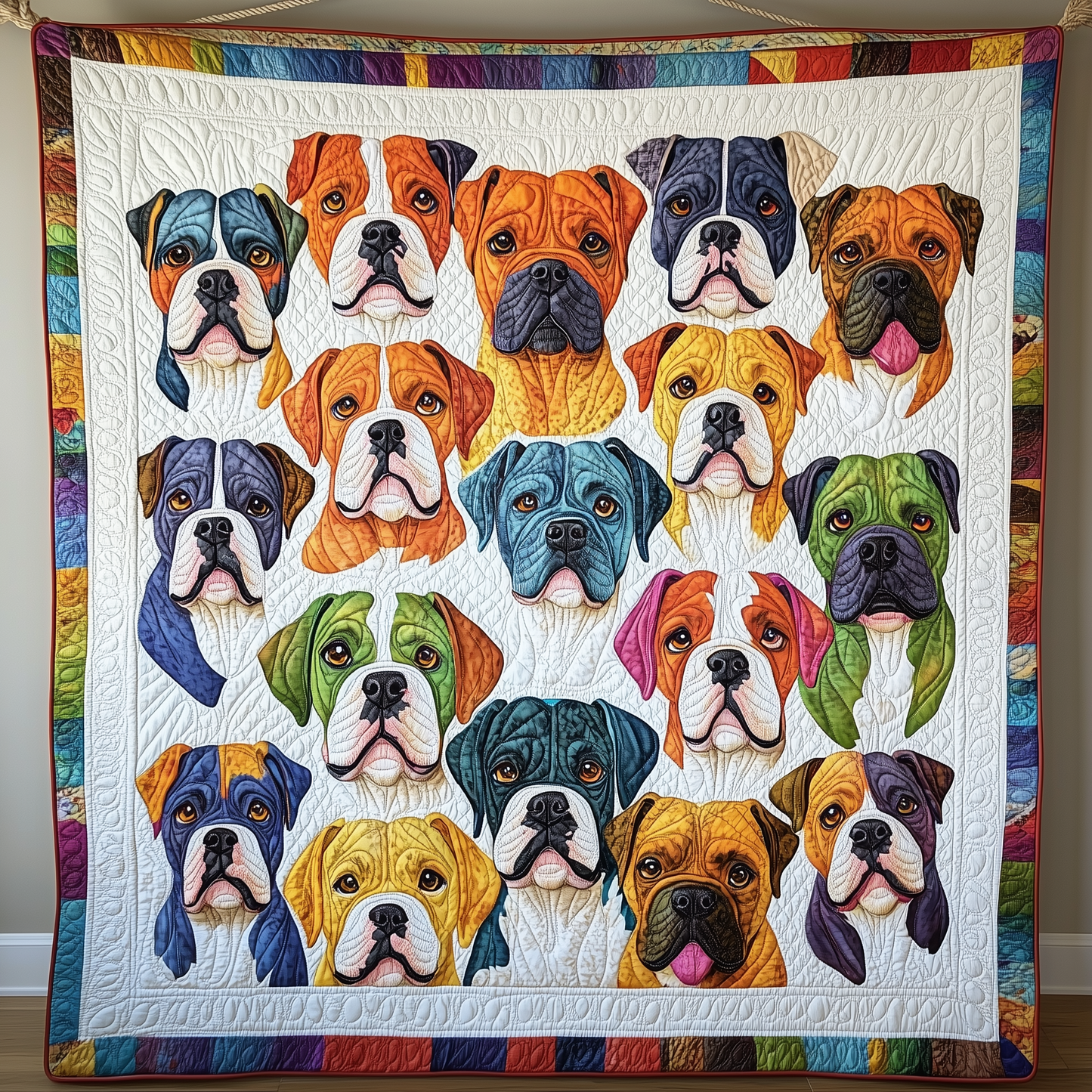 Boxer Dog Quilted Blanket GFTOAB487