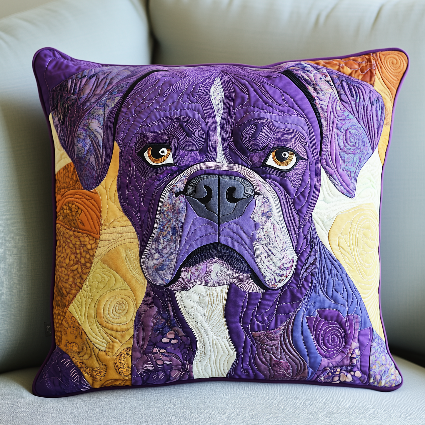 Boxer Dog Quilted Pillow Case GFTOAB524