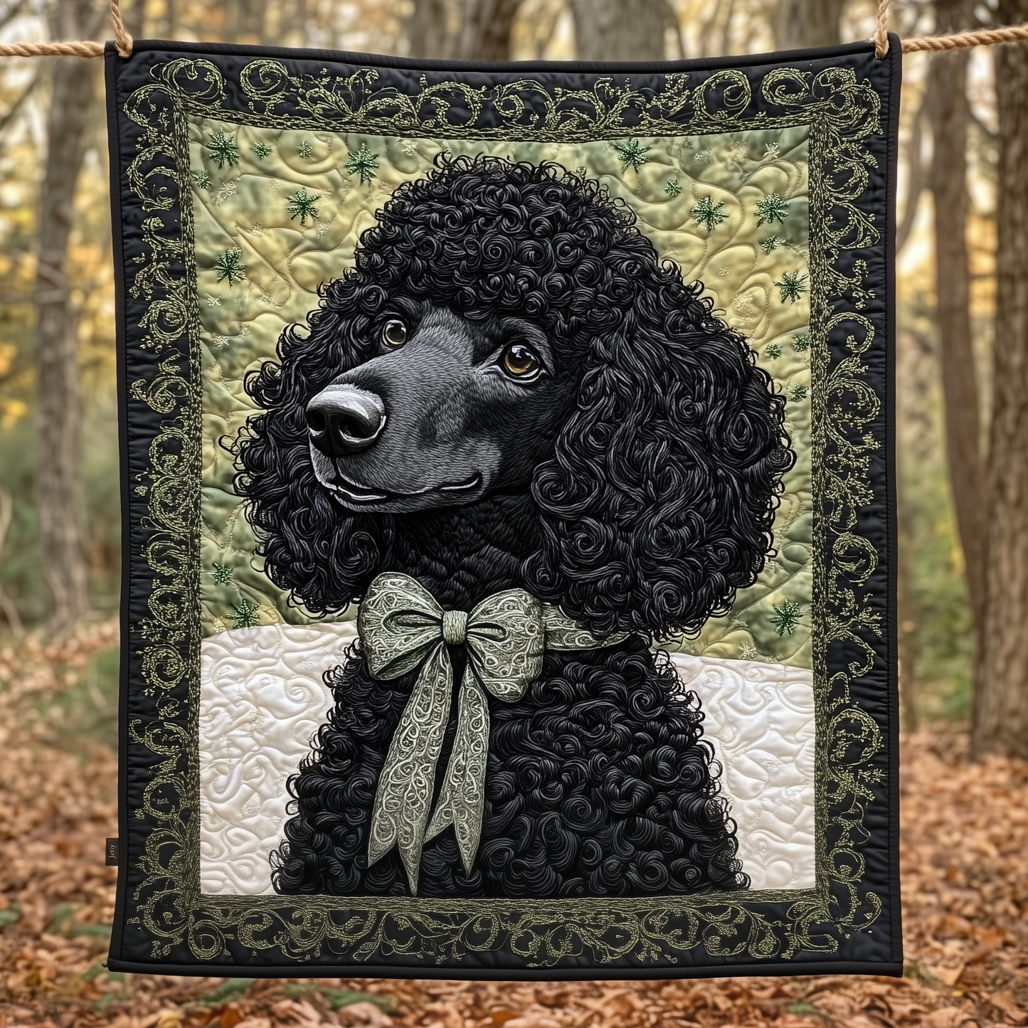 Snow Poodle Quilted Blanket GFTOAB554