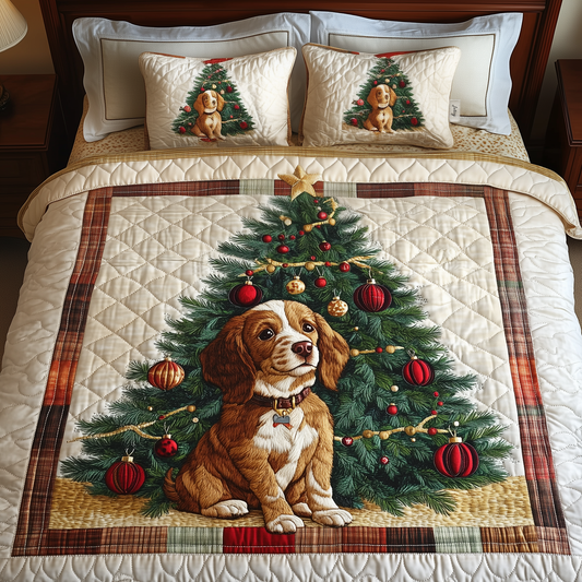 Spaniel 3-Piece Quilted Bedding Set GFTOAB583