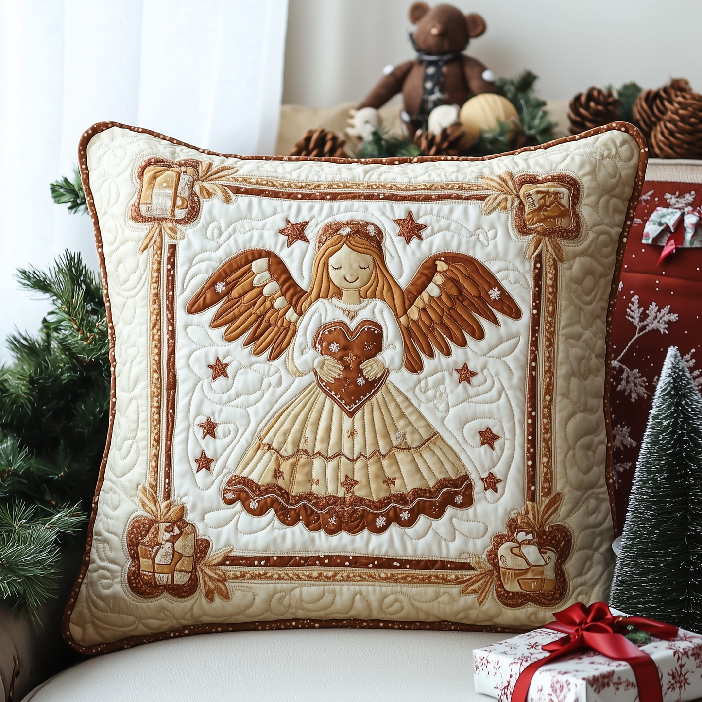 Christmas Angel Cookies Quilted Pillow Case GFTOAB674