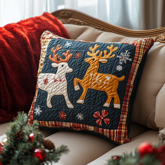 Christmas Reindeer Cookies Quilted Pillow Case GFTOAB678