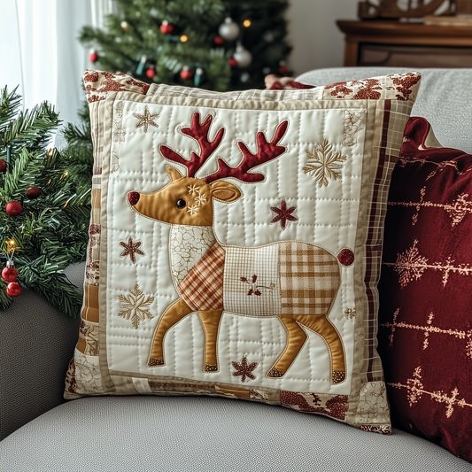 Christmas Reindeer Cookies Quilted Pillow Case GFTOAB679