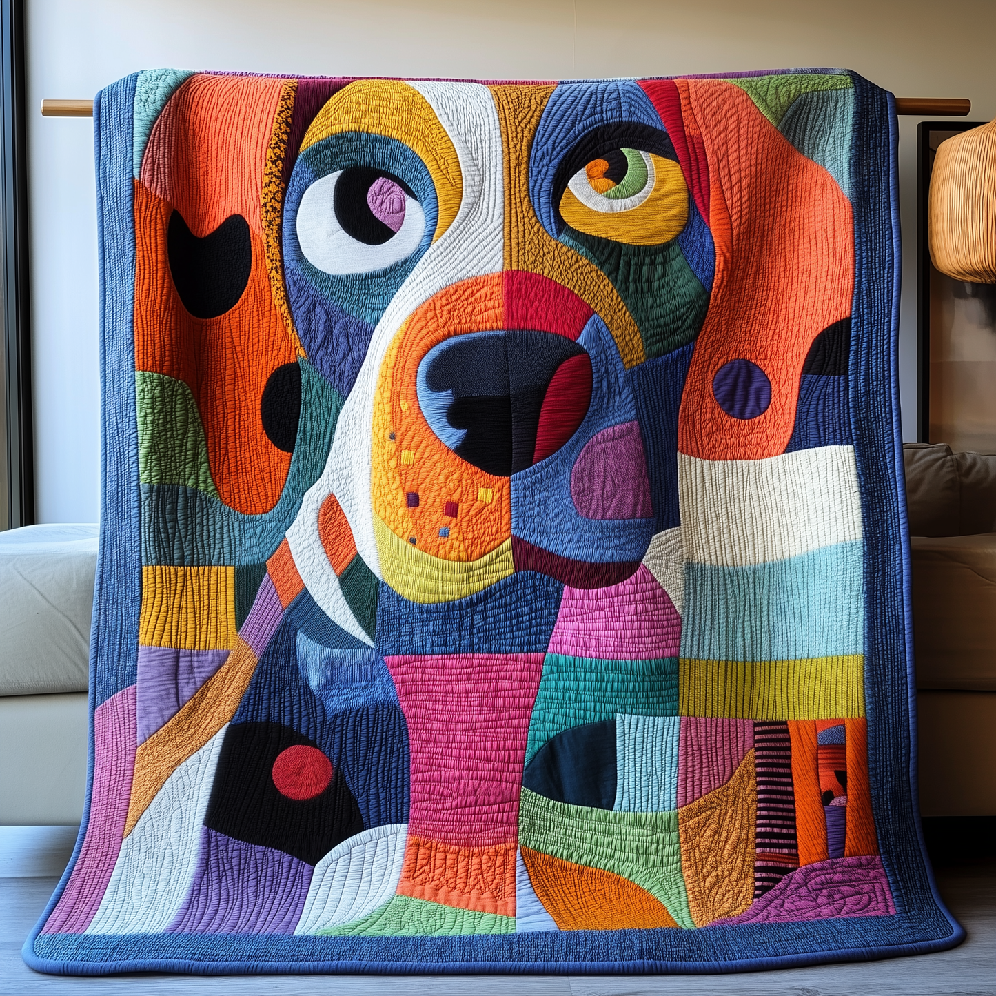 Whimsical Beagle Quilted Blanket GFTOAB749