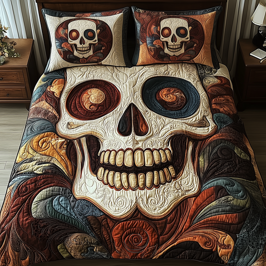 Mystique Skull 3-Piece Quilted Bedding Set GFTOAB773