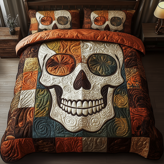 Mystique Skull 3-Piece Quilted Bedding Set GFTOAB778