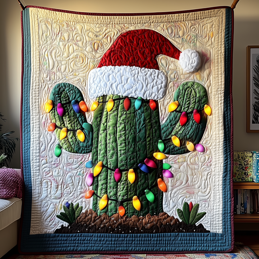 Christmas Cactus Quilted Blanket GFTOAB796