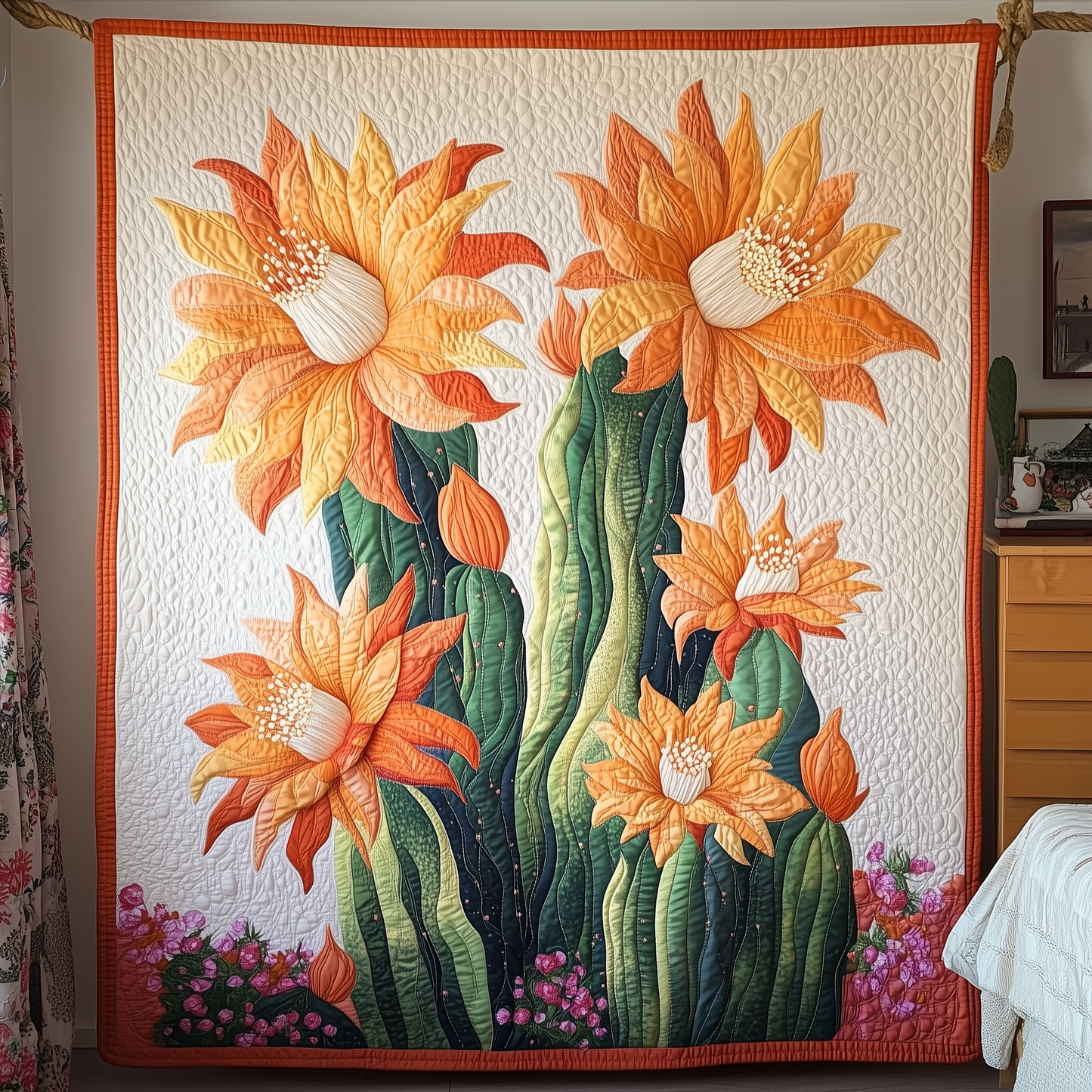 Christmas Cactus Quilted Blanket GFTOAB801