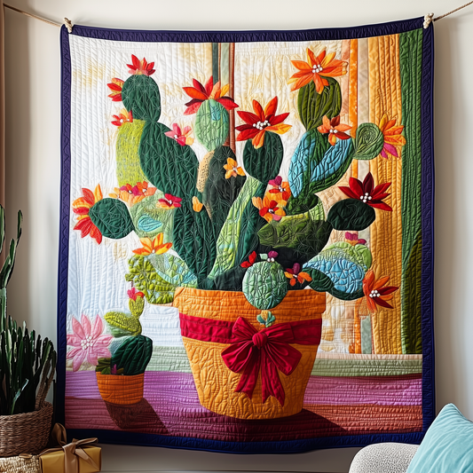 Christmas Cactus Quilted Blanket GFTOAB803