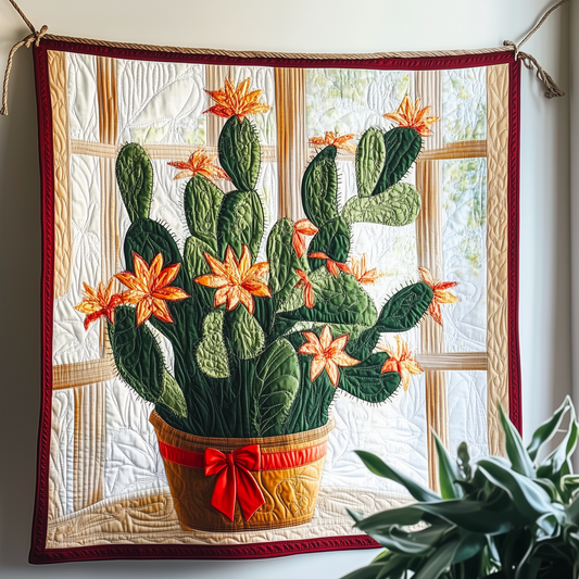 Christmas Cactus Quilted Blanket GFTOAB804