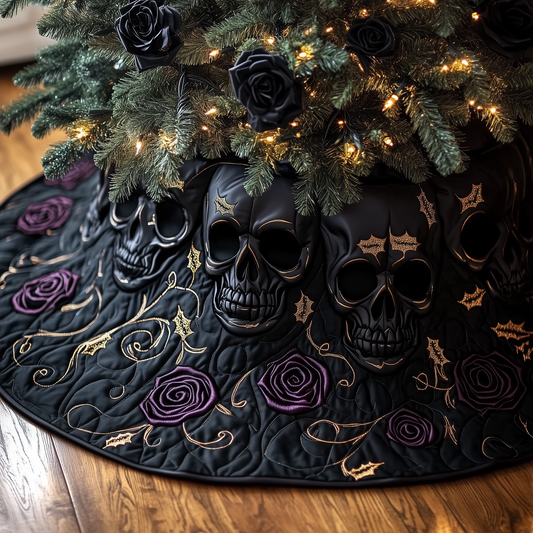 Christmas Skull Quilted Tree Skirt GFTOAB811