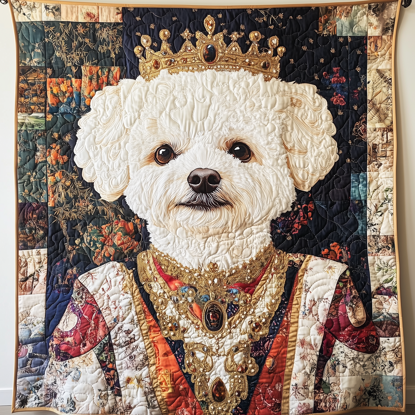 Bichon Frise Queen Quilted Blanket GFTOAB828