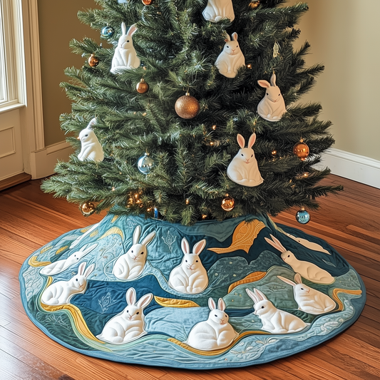 Christmas Rabbit Quilted Tree Skirt GFTOAB866