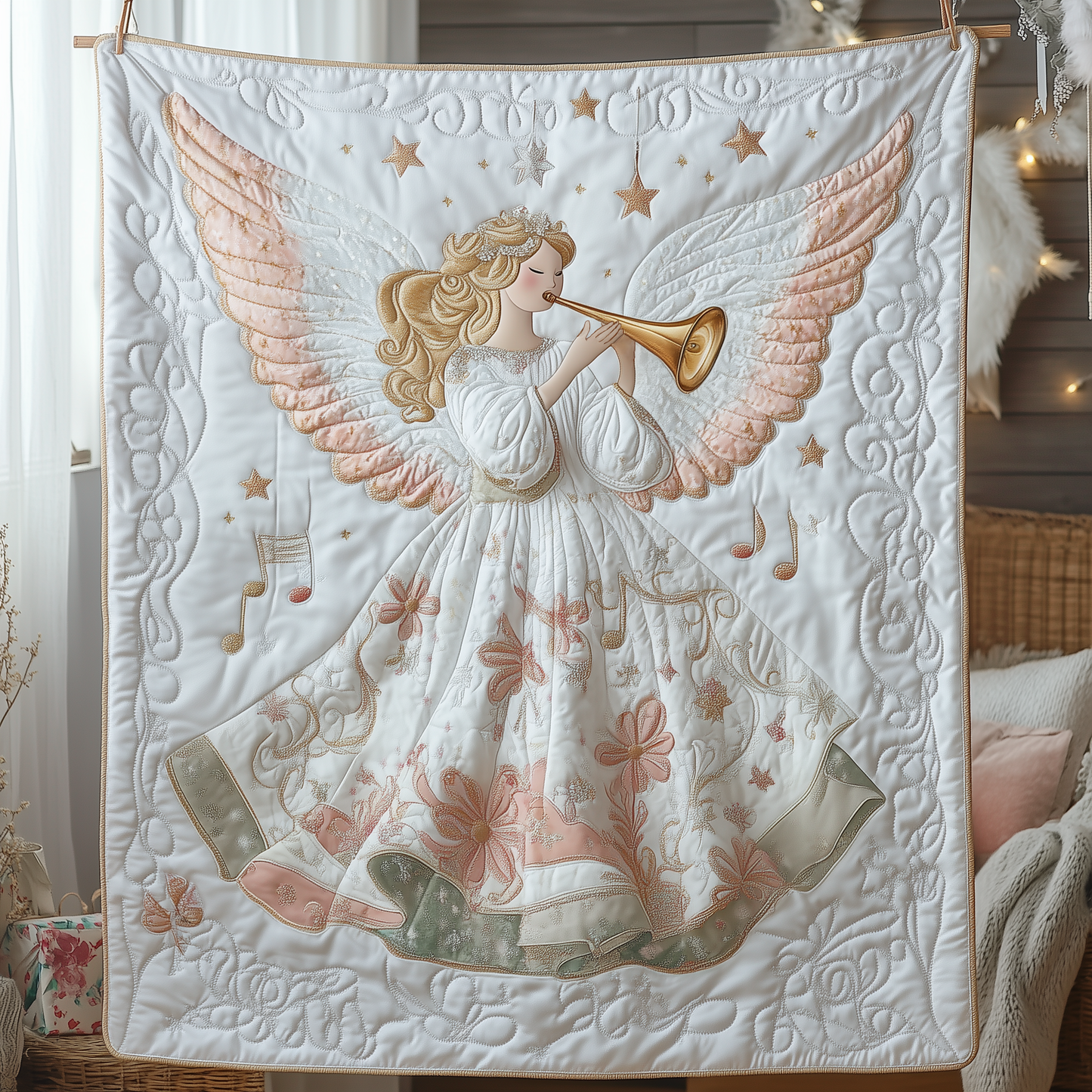 Christmas Angel Quilted Blanket GFTOAB874