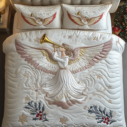 Christmas Angel 3-Piece Quilted Bedding Set GFTOAB886