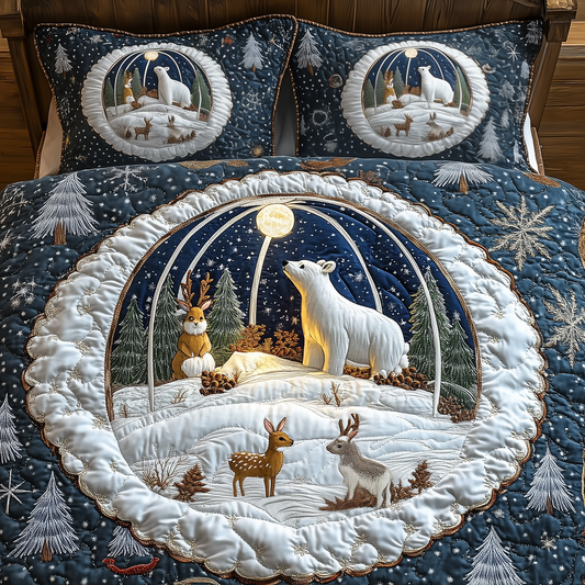 Whimsical Winter 3-Piece Quilted Bedding Set GFTOAB951