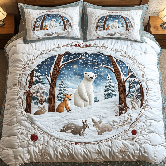 Whimsical Winter 3-Piece Quilted Bedding Set GFTOAB952