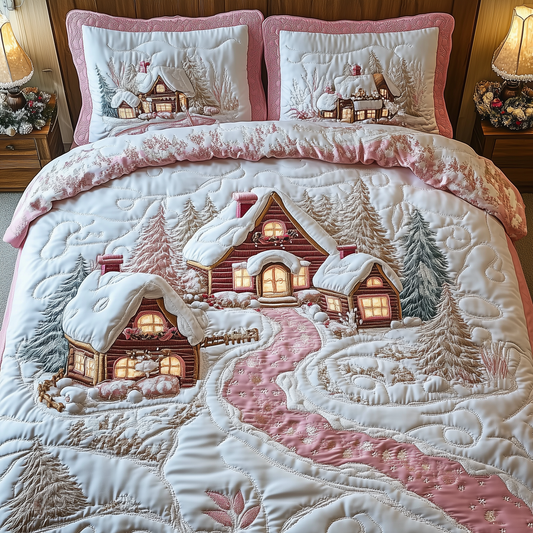 Whimsical Winter 3-Piece Quilted Bedding Set GFTOAB953