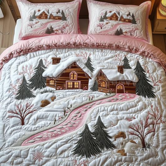 Whimsical Winter 3-Piece Quilted Bedding Set GFTOAB954