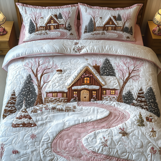 Whimsical Winter 3-Piece Quilted Bedding Set GFTOAB955