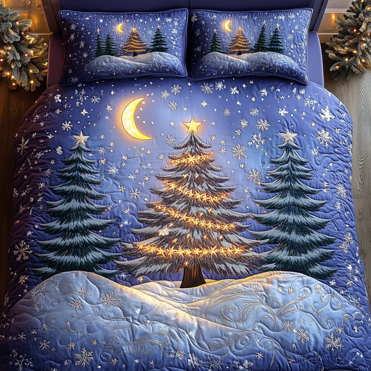 Christmas Tree 3-Piece Quilted Bedding Set GFTOAB961