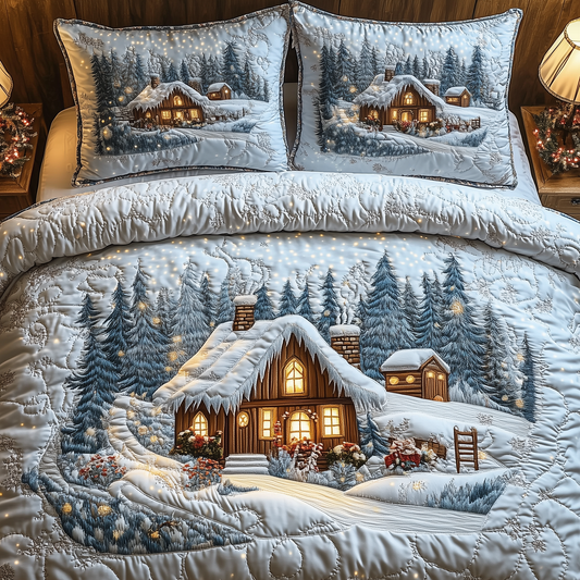 Snow Cabin 3-Piece Quilted Bedding Set GFTOAB988