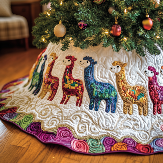 Joyful Alpaca Quilted Tree Skirt GFTOHD1070