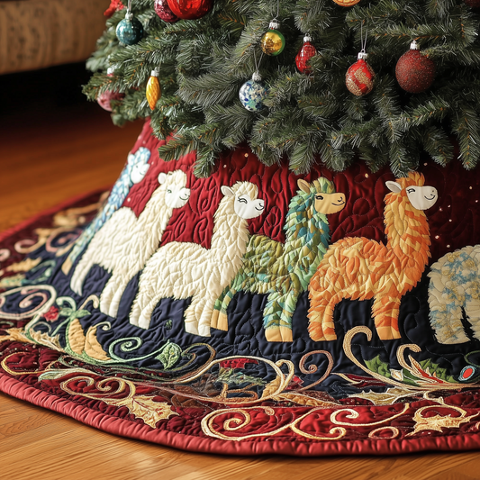 Joyful Alpaca Quilted Tree Skirt GFTOHD1075