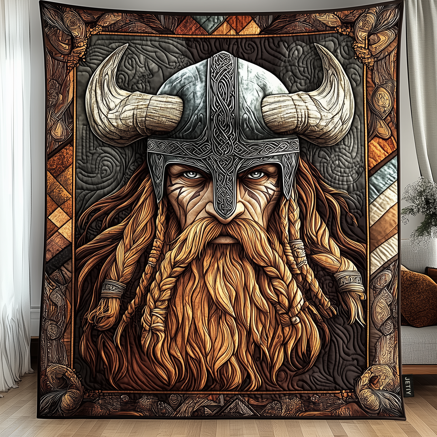 Viking Warrior Quilted Blanket GFTOHD1090