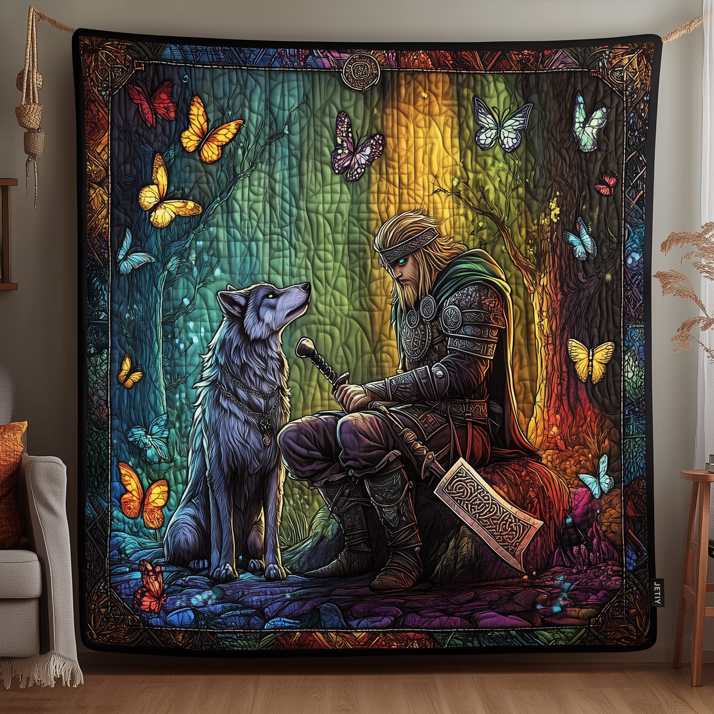 Viking Warrior Quilted Blanket GFTOHD1093