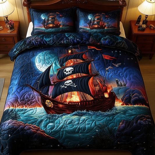 Phantom of the Seas 3-Piece Quilted Bedding Set GFTOHD1164