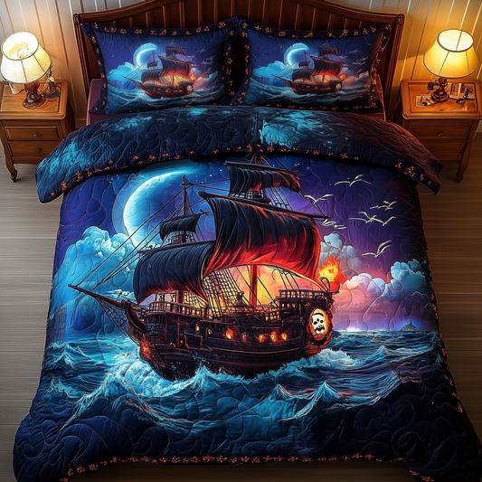 Phantom of the Seas 3-Piece Quilted Bedding Set GFTOHD1165