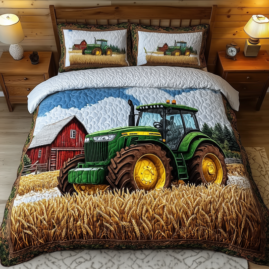 Tractor Golden Harvest 3-Piece Quilted Bedding Set GFTOHD1250