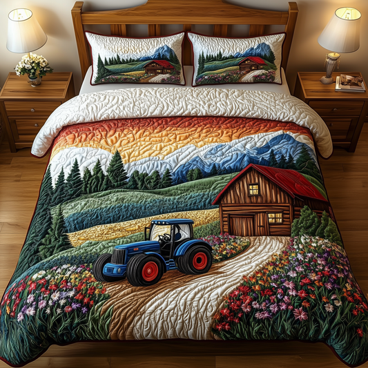 Tractor Golden Harvest 3-Piece Quilted Bedding Set GFTOHD1253