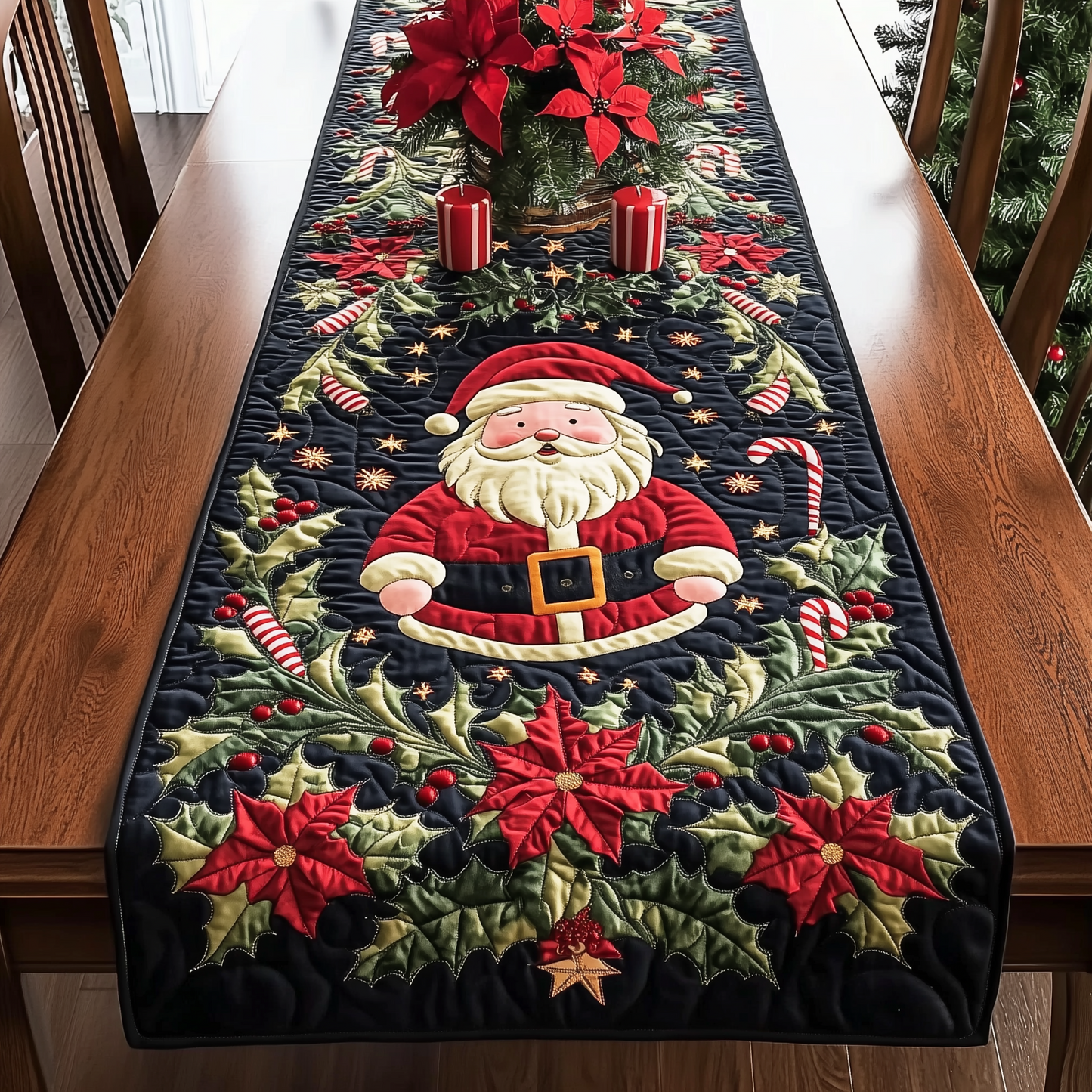 Santa's Festive Feast Quilted Table Runner GFTOHD125