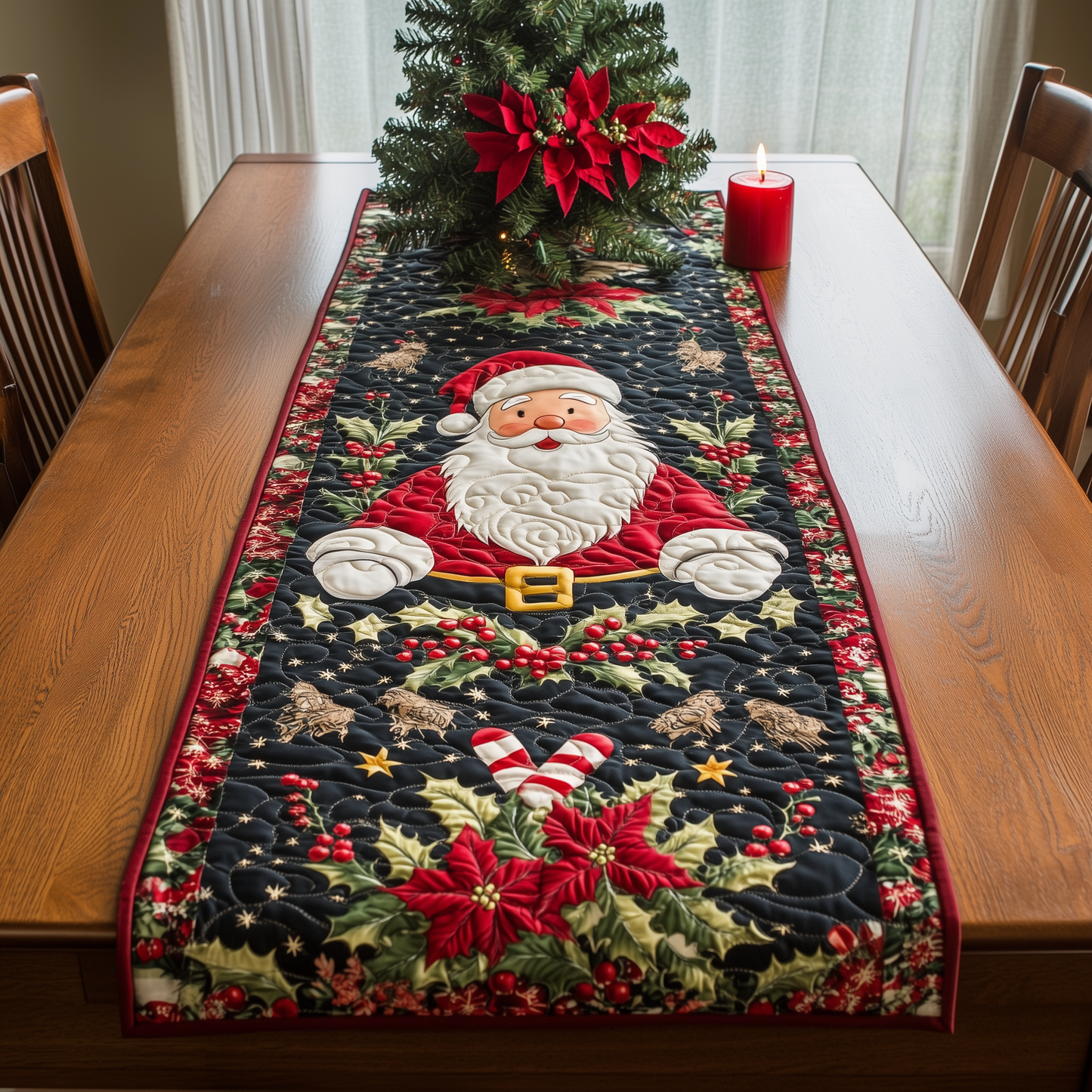 Santa's Festive Feast Quilted Table Runner GFTOHD129