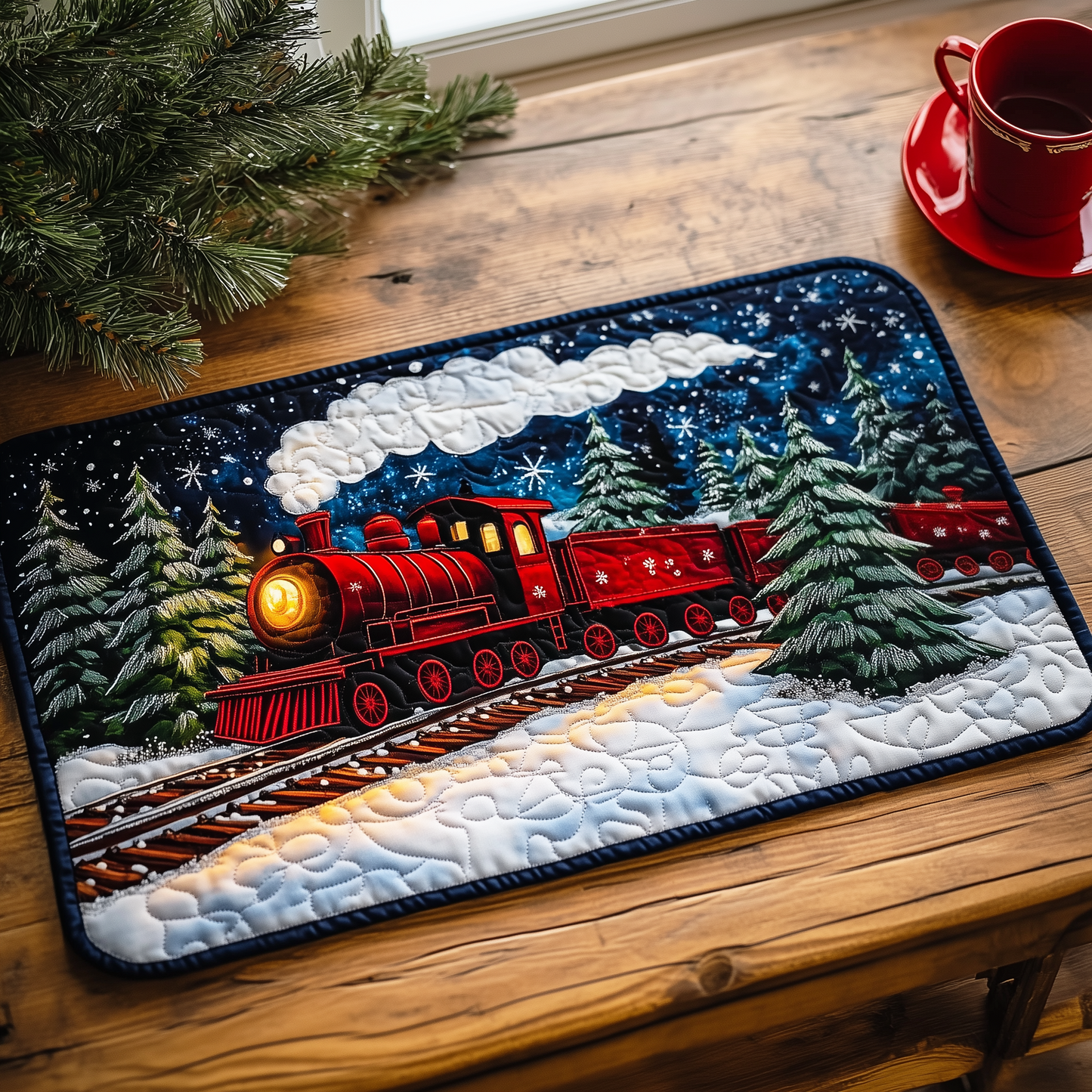 Twilight Snow Express Quilted Placemat GFTOHD141