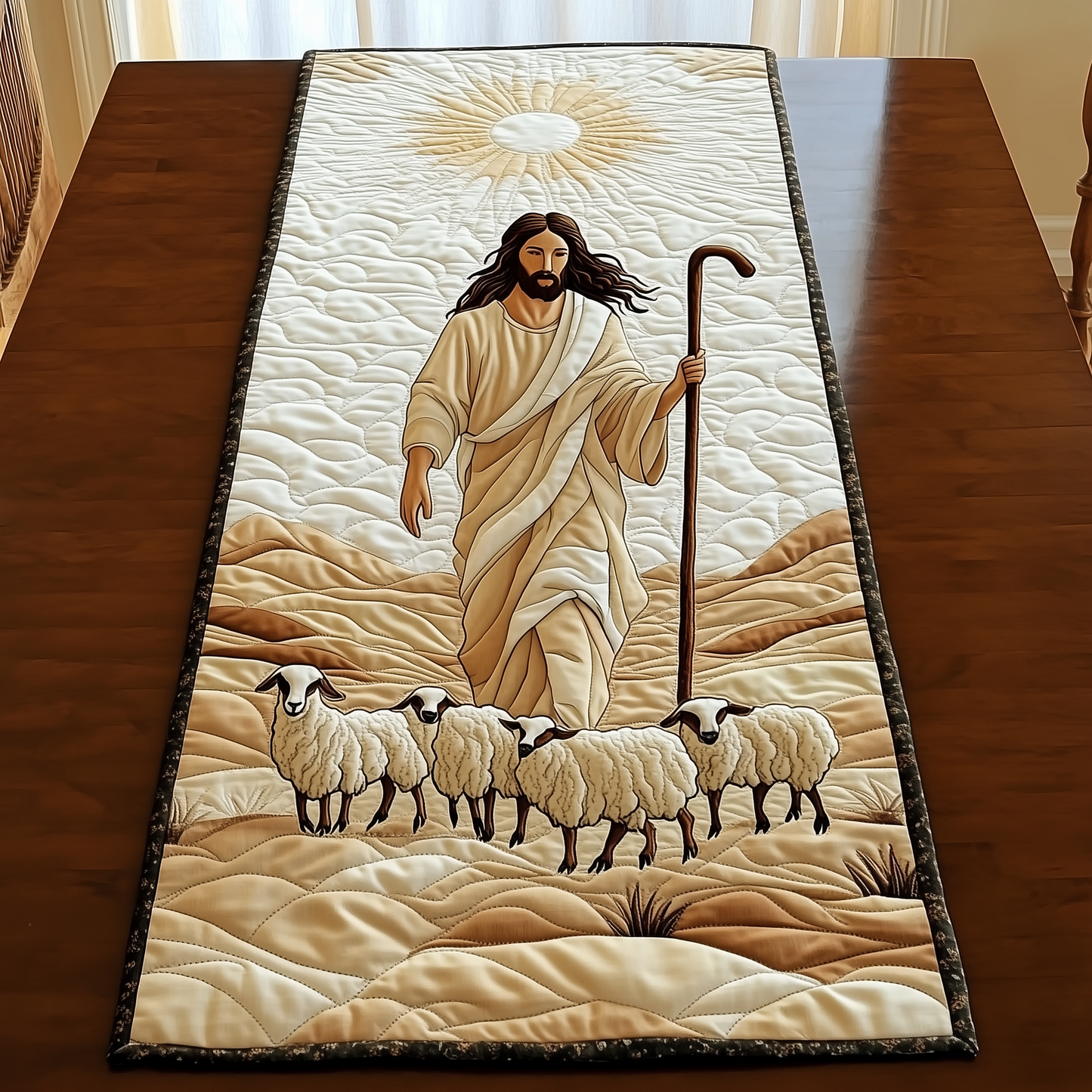 The Holy Shepherd Quilted Table Runner GFTOHD189