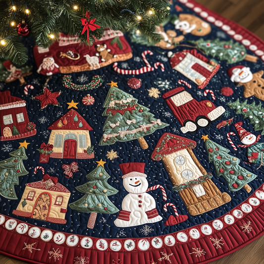 Pieces of Christmas Quilted Tree Skirt GFTOHD200