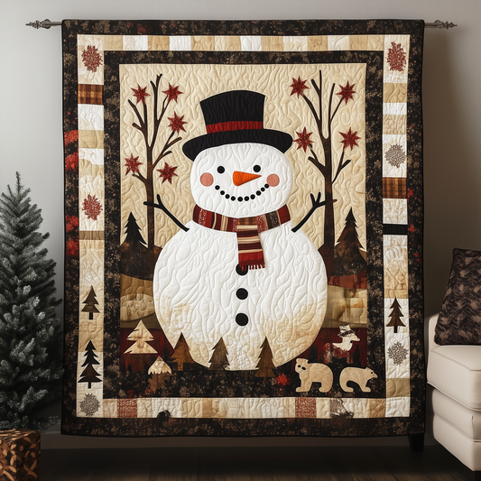 Snowman’s Christmas Joy Quilted Blanket GFTOHD226