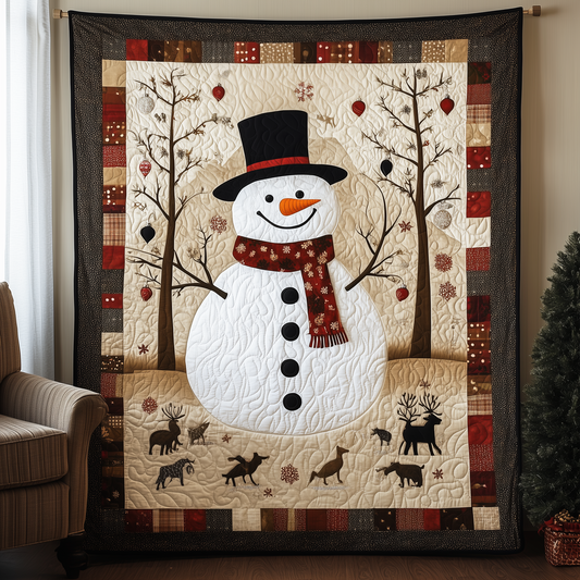 Snowman’s Christmas Joy Quilted Blanket GFTOHD227