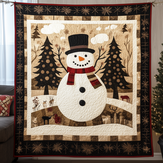 Snowman’s Christmas Joy Quilted Blanket GFTOHD228