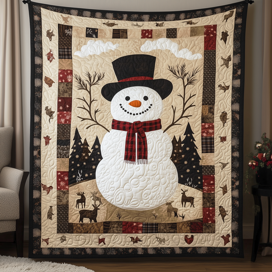 Snowman’s Christmas Joy Quilted Blanket GFTOHD229