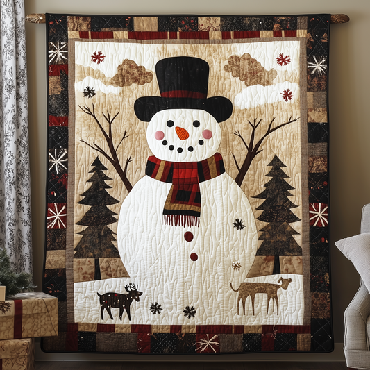 Snowman’s Christmas Joy Quilted Blanket GFTOHD230