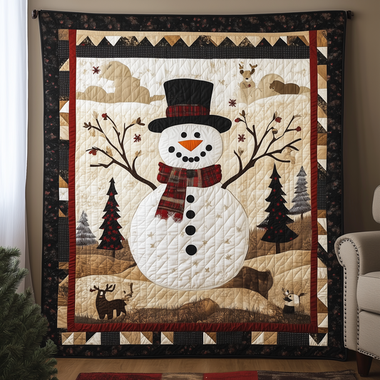 Snowman’s Christmas Joy Quilted Blanket GFTOHD231