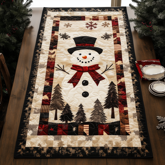 Snowman Christmas Joy Quilted Table Runner GFTOHD238